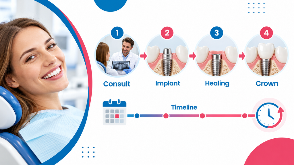 Dental implant process and timeline Dental implant process and timeline