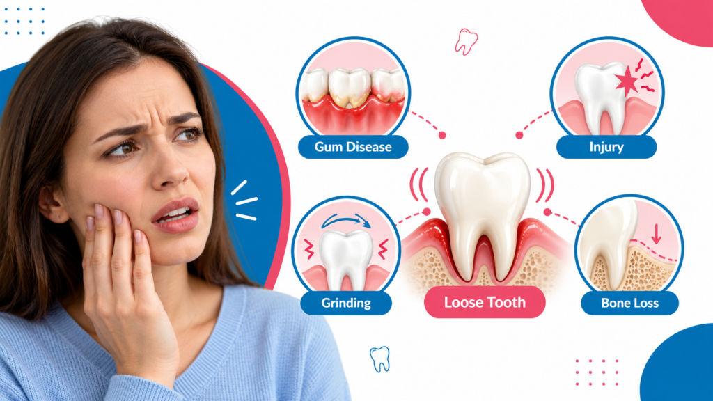 Why is my adult tooth wiggly Why is my adult tooth wiggly?