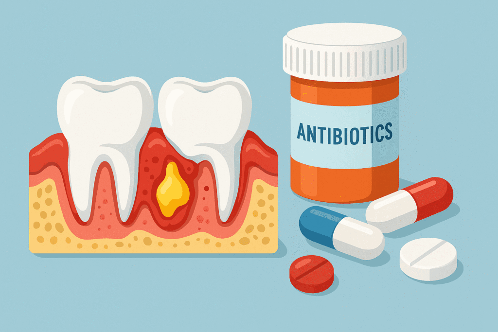 Do antibiotics cure gum disease completely?