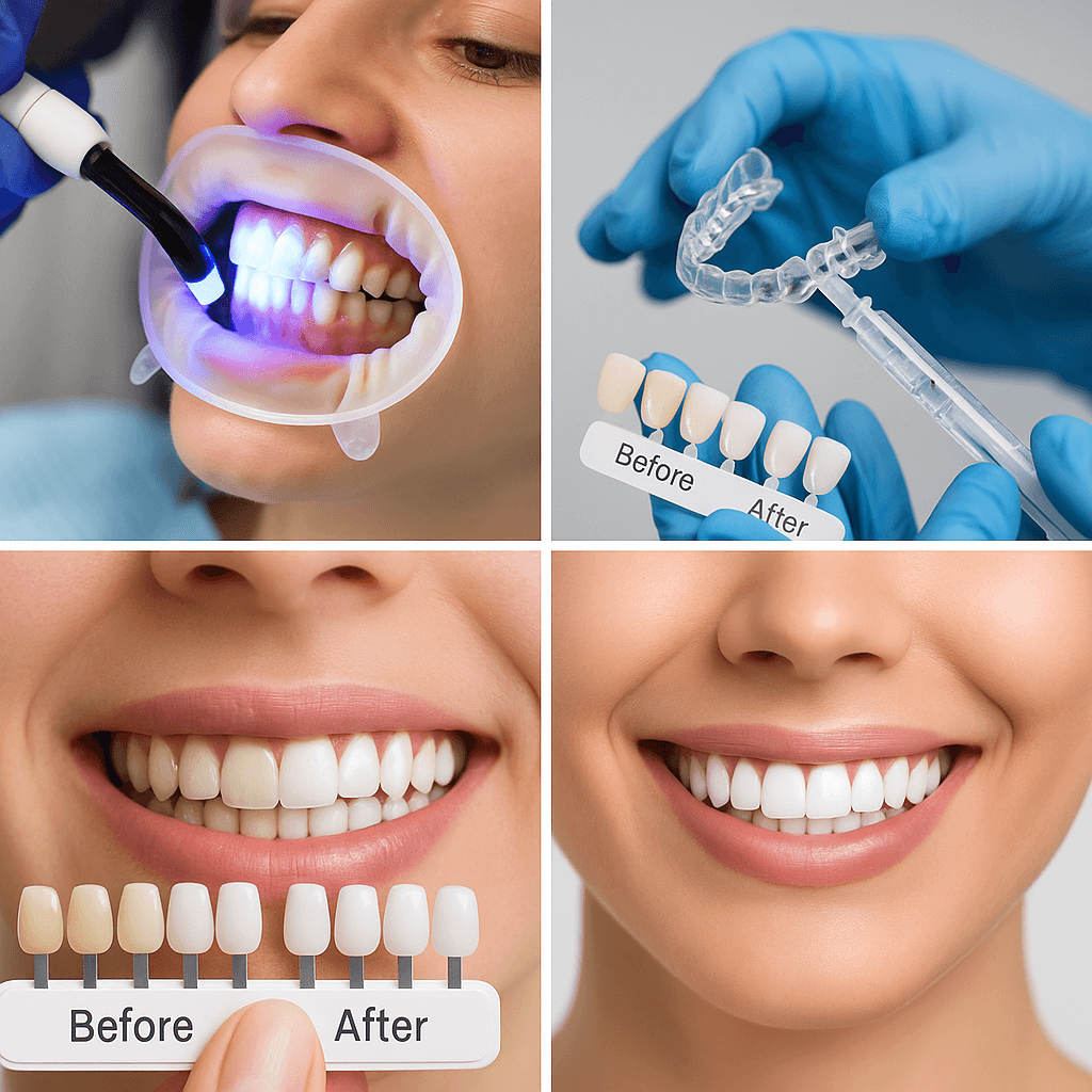 Types of teeth whitening available