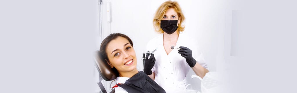 Patient preparing for a dental crown treatment procedure